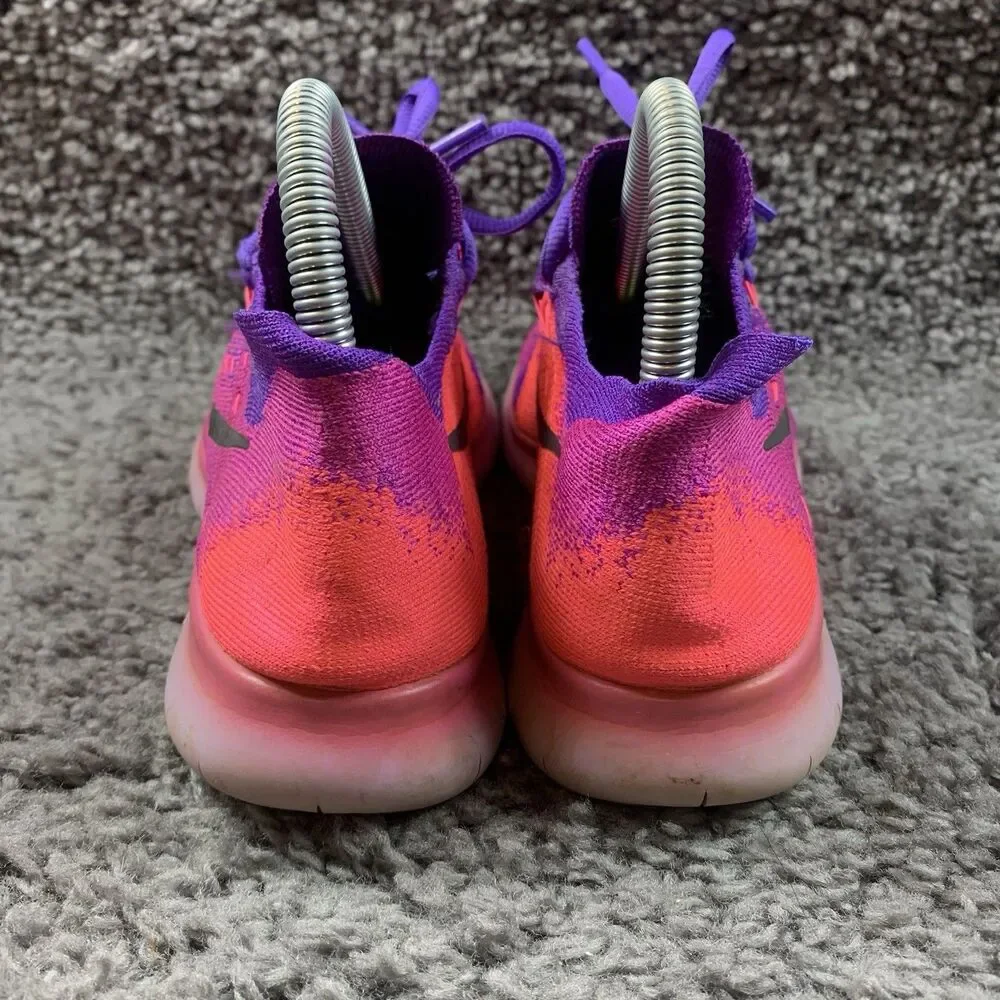Nike Free RN Flyknit 2017 Womens Size 7.5 Pink Purple Athletic Shoes 880844-600